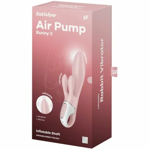 satisfyer air pump bunny 3 - rożowy, dmuchany model z 12 trybami pracy na Arena.pl