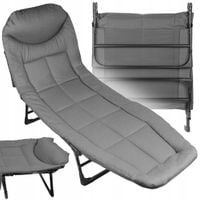LEZAK LOZKO TURYSTYCZNE OGRODOWE DUZY FOTEL SKLADANY Z PODUSZKA MATERAC