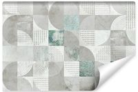 Fototapeta Do Sypialni Wzór GEOMETRYCZNY Beton Styl Vintage 405cm x 270cm
