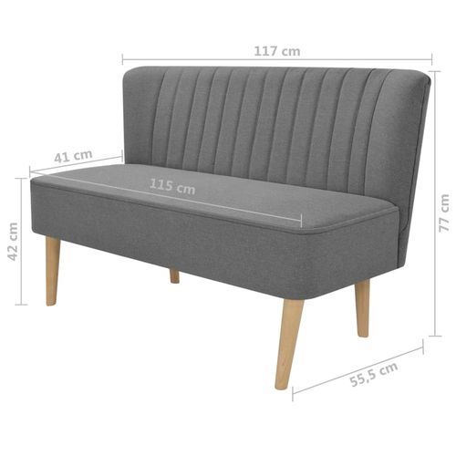 Sofa 117x55,5x77 cm, jasnozielony materiał na Arena.pl