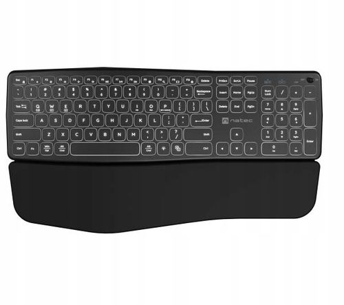 Klawiatura biurowa Natec Porifera Podświetlana ergonomiczna bezprzewodowa na Arena.pl