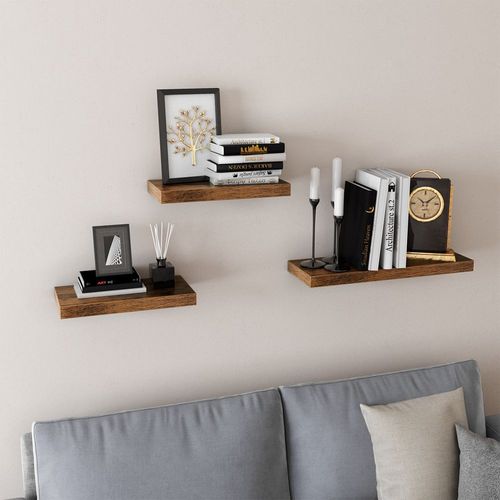 SONGMICS Półka ścienna 80x20x3,8cm BRĄZ na Arena.pl