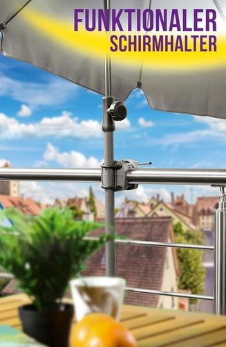 UCHWYT NA PARASOL BALKONOWY PODSTAWA STOJAK NA BALKON DO PORĘCZY SOLIDNY na Arena.pl