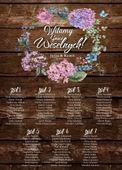Plan stołów weselnych gości wesele tablica 70x50