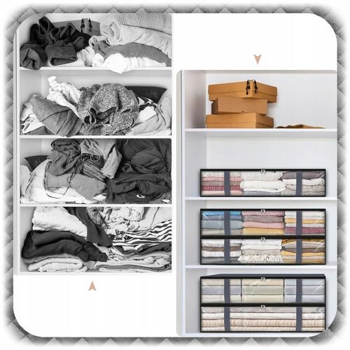 2x ORGANIZER NA POŚCIEL KOŁDRĘ POKROWIEC POJEMNIK Ubrania Pod Łóżko na Arena.pl