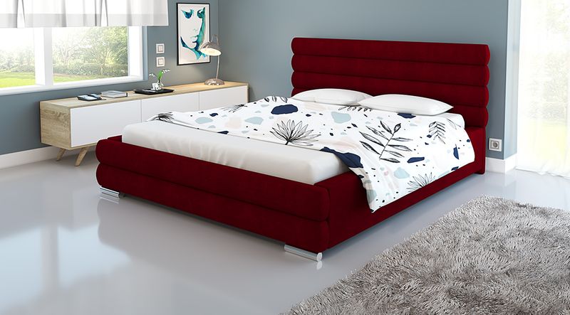 DUŻE ŁÓŻKO SYPIALNIANE 180x200 Z STELAŻEM I POJEMNIKIEM zdjęcie 7