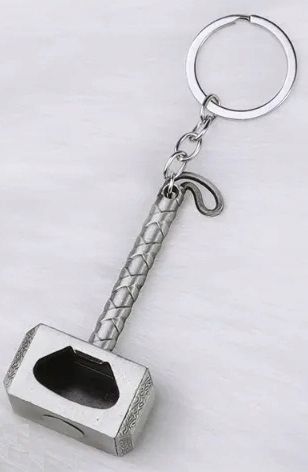 1 2371 Breloczek Młotek Thor 'a Asgard Srebrny Otwieracz zdjęcie 10
