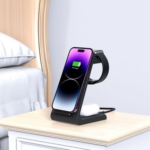 tech-protect qi15w-a36 3in1 wireless charger for apple black na Arena.pl