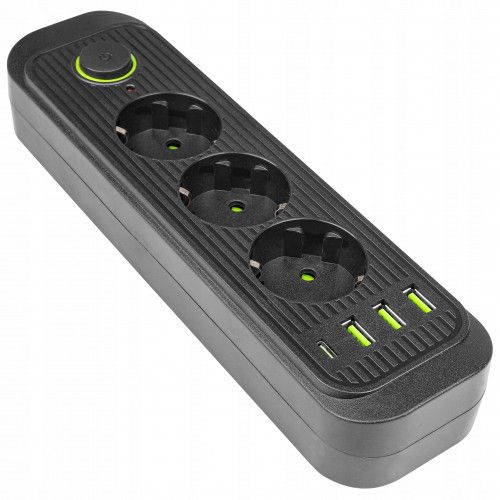 PRZEDŁUŻACZ MODI 3X230V 4XUSB 2500W OCHRONAPRP 2M zdjęcie 3