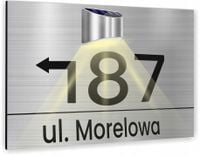 Tabliczka adresowa Tablica numer domu 40x30 lampka solarna LED DUŻY WYBÓR