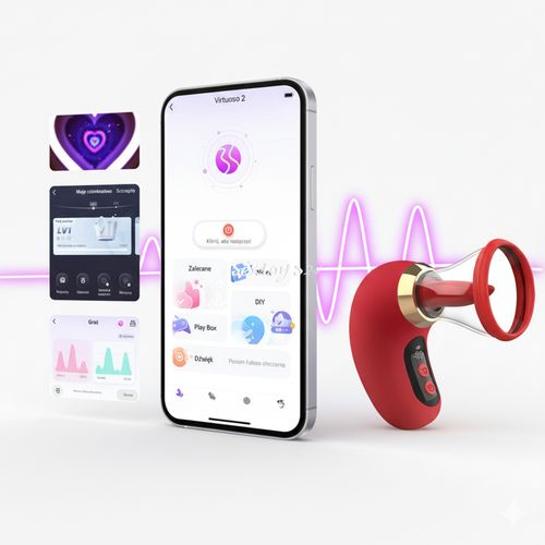 Wibrator Ssący Łechtaczkę Pochwę Piersi Z Językiem Aplikacja App Smartfon na Arena.pl