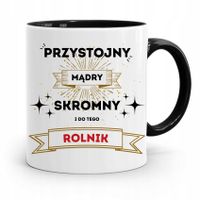 Dla Rolnika Kubek Czarny Przystojny Mądry Prezent Z Nadrukiem Ze Zdjęciem