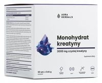 Aura Herbals KREATYNA MONOHYDRAT saszetki CZYSTA BEZ DODATKÓW Siła Mięśnie