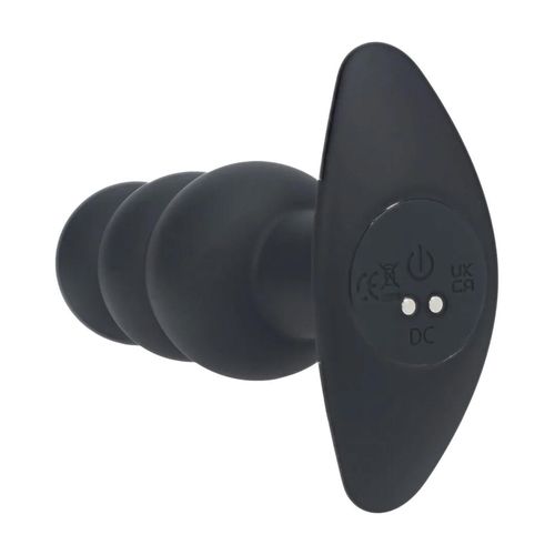 Tri Bulb Vibrating Silicone Anal Plug - Black na Arena.pl