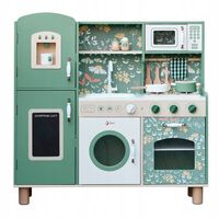 CLASSIC WORLD Duża Drewniana Kuchnia Vintage dla Dzieci Garnki Przybory EDU