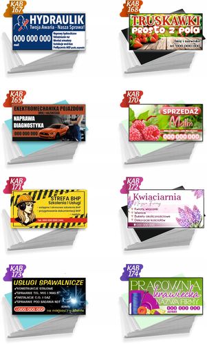 Wizytówki firmowe Foliowane 1000szt wiele wzorów usługi ogrodnicze na Arena.pl