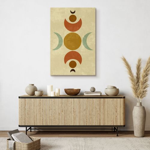 Obraz Na Płótnie Do Sypialni Księżyce Azteckie Wzory Styl Boho 50cm x 70cm na Arena.pl