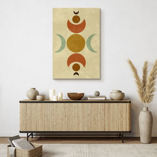 Obraz Na Płótnie Do Sypialni Księżyce Azteckie Wzory Styl Boho 50cm x 70cm zdjęcie 7