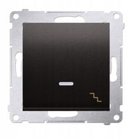 Simon54 Łącznik schodowy podświetlany DW6L.01/49 czarny