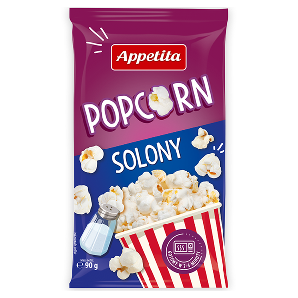 Appetita Popcorn solony 90 g zdjęcie 1