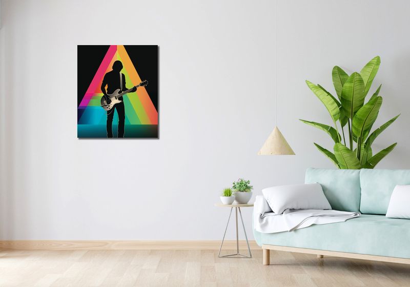 Obraz 60x70cm Pryzmat przez Gitarę zdjęcie 2