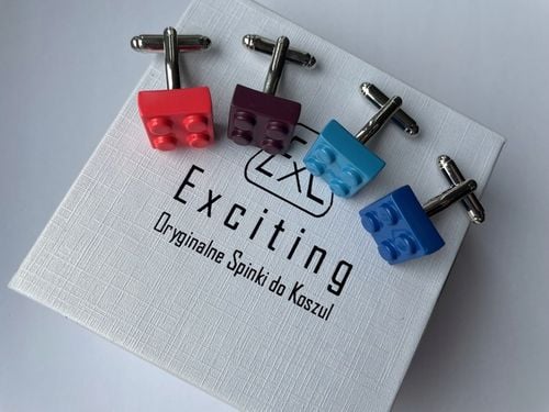 Modne eleganckie spinki do mankietów EXC Srebrna Piłka chromowane na Arena.pl