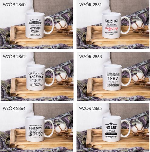 Kubek z nadrukiem PREZENT CZŁOWIEK LEGENDA ROK na Arena.pl