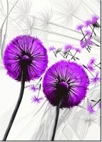 60CM 50CM OBRAZ ŚCIENNY DMUCHAWCE FIOLECIE DRUK PŁÓTNO