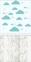 Tło fotograficzne dla dzieci chmurki 150x300 cm