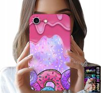 ETUI DO IPHONE SE / SE2 - SŁODKIE DONUTY Z LUKREM W TLE + SZKŁO