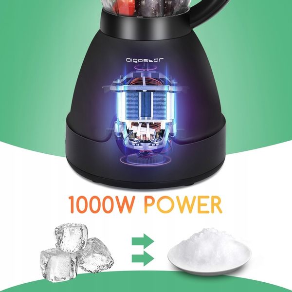 Blender kielichowy Aigostar kruszony lód 1000W zdjęcie 7