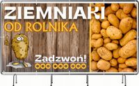 BANER REKLAMOWY 200x100 cm projekt w cenie oczkowany ZIEMNIAKI OD ROLNIKA
