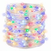 Lampki choinkowe 100 LED druciki mikro na baterie