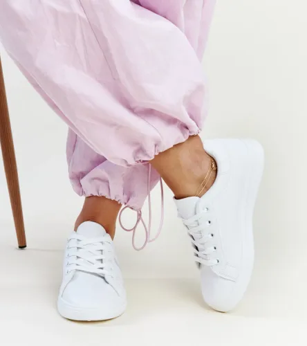 Białe sneakersy eko skóra Berdine 38 na Arena.pl