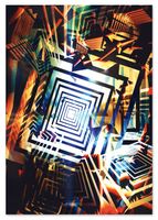 Plakat abstrakcja kwadraty 40x50 cm