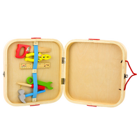 DLA DZIECIDREWNIANYZESTAW MAJSTERKOWICZA W WALIZCE AKCESORIA