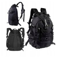 Plecak Męski Turystyczny Wojskowy Taktyczny 1057 Czarny 35L Dużo