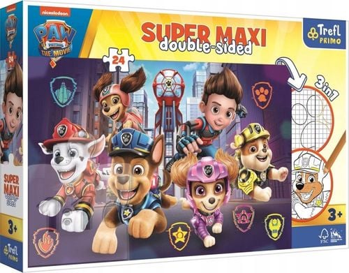 DWUSTRONE MAXI PUZZLE 24 EL. WYZWANIE PSI PATROL 3W1 na Arena.pl