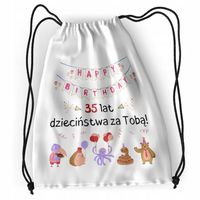 Plecak Urodziny 35 35Te Sportowy Szkolny Worek Z Nadrukiem Ze Zdjęciem