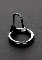 steel lock n load - stalowy pierścień regulowany z blokadą, srebrny