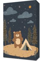 Obraz 30x50cm Wzory dla Dzieci, Dziewczynki i Chłopca - Camping