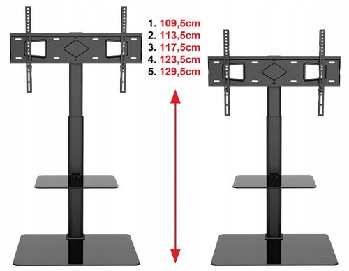 Podłogowy STOJAK TV pod telewizor z półką Uniwersalny Obrotowy na Arena.pl
