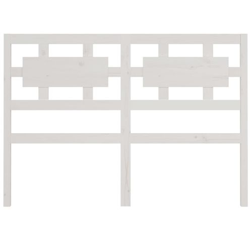 Wezgłowie łóżka, białe, 125,5x4x100 cm, lite drewno sosnowe na Arena.pl
