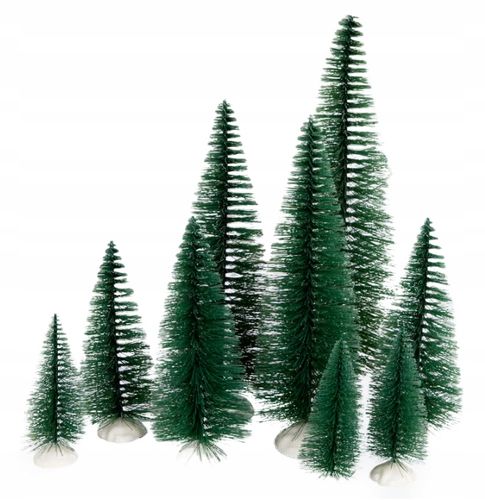 DEKORACYJNE CHOINKI DO WIOSKI ŚWIĄTECZNEJ SZOPKI ZESTAW 9 SZT DUŻE DO 31 cm na Arena.pl