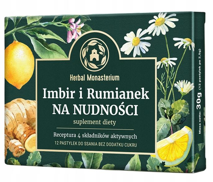 Imbir I Rumianek Na Nudności 12 Pastylek zdjęcie 2