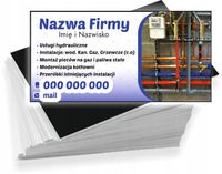 Wizytówki firmowe Foliowane 1000szt wiele wzorów usługi hydrauliczne