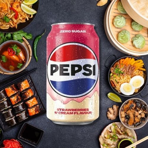 Pepsi Strawberries & Cream Zero napój gazowany bez cukru 330ml na Arena.pl