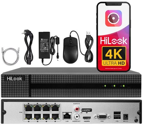 REJESTRATOR IP POE HILOOK 8x PoE do kamer IP do 8Mpx Aplikacja HIKVISION na Arena.pl