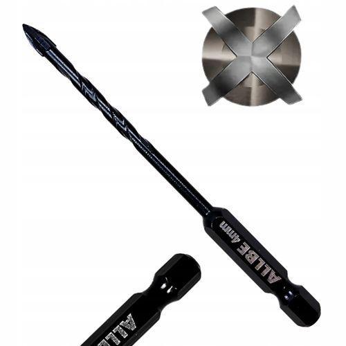 Wiertło do gresu szkła metalu drewna 4 mm HEX Allbe na Arena.pl