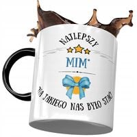 Kubek Czarny Dla Mima Najlepszy Mim Kubek Prezent Z Nadrukiem Ze Zdjęciem
